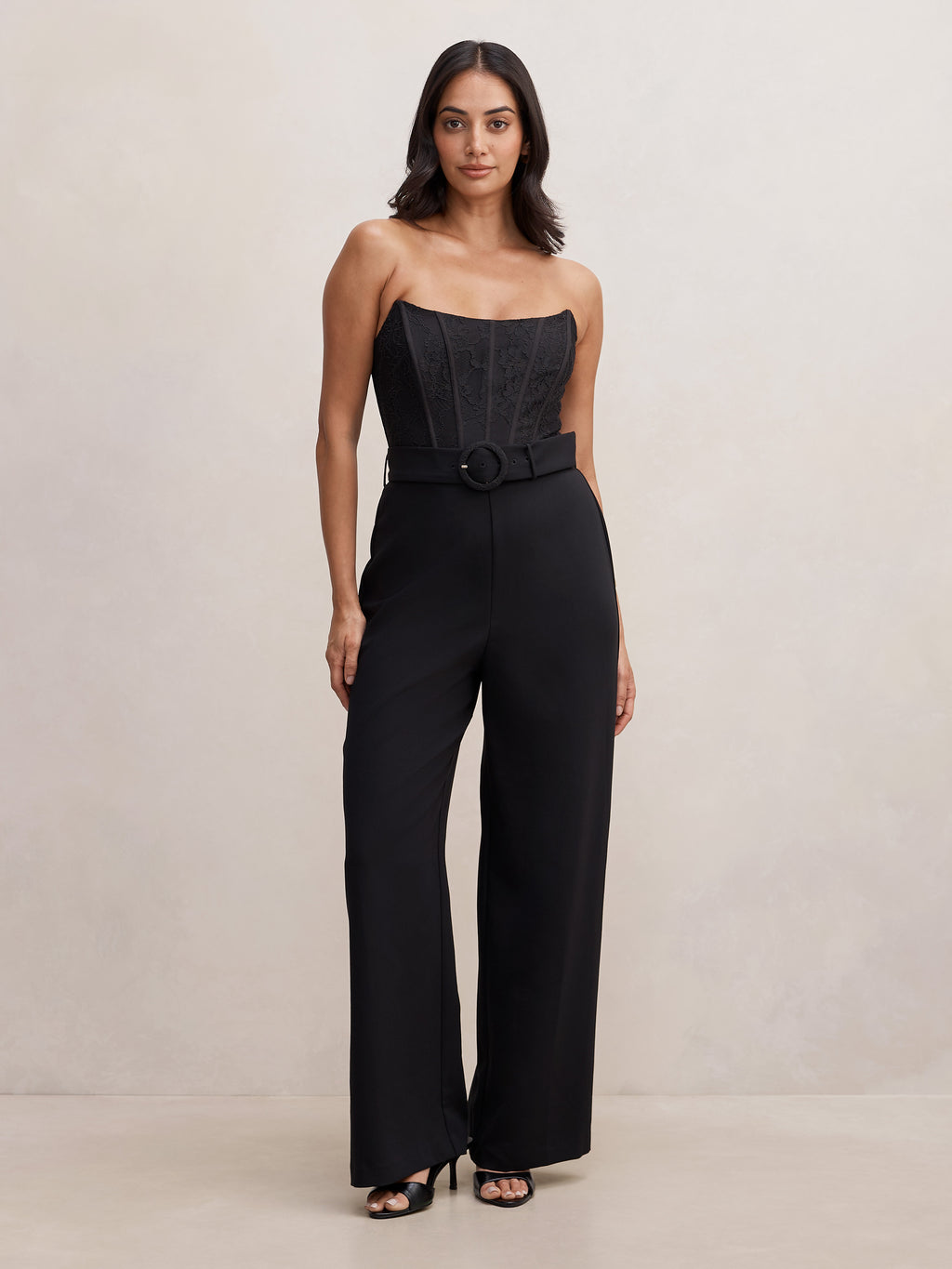 Ivy Strapless Lace Jumpsuit