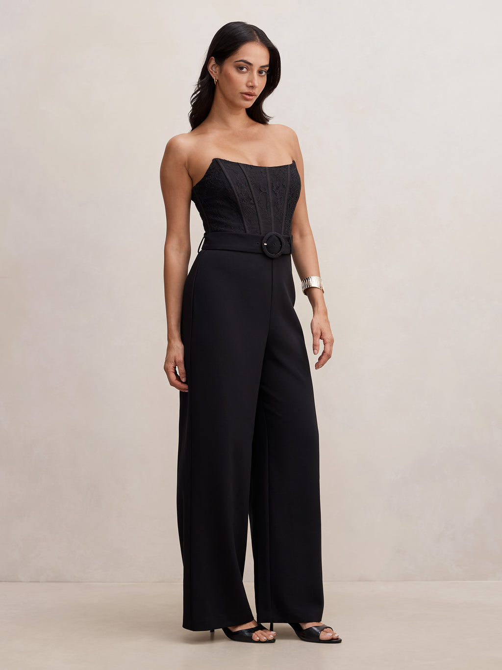 Ivy Strapless Lace Jumpsuit