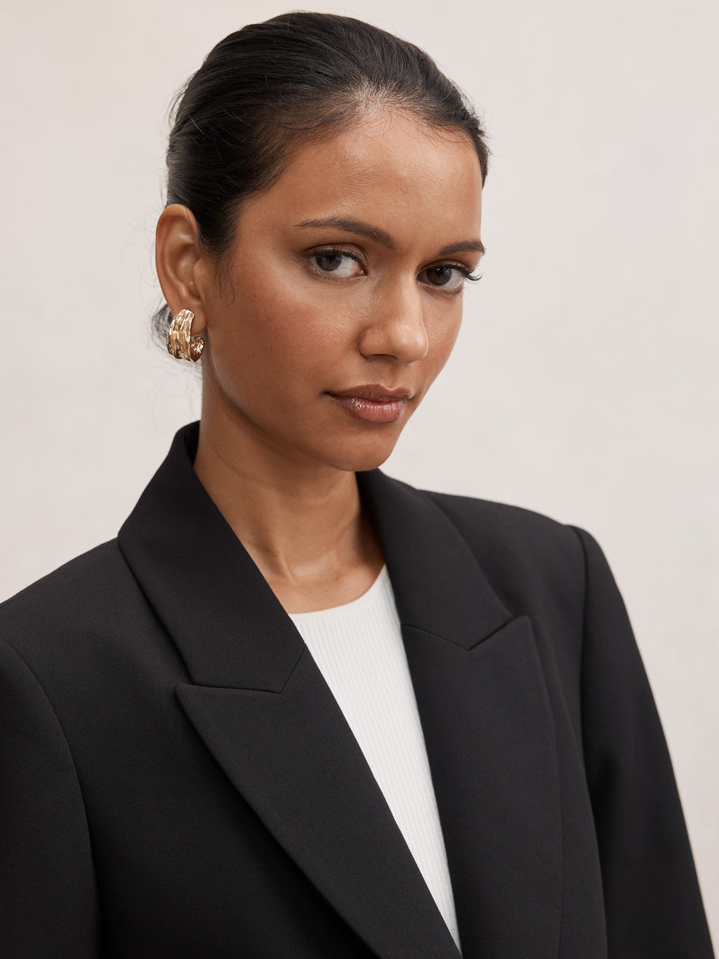 Trixie Petite Gold Button Blazer