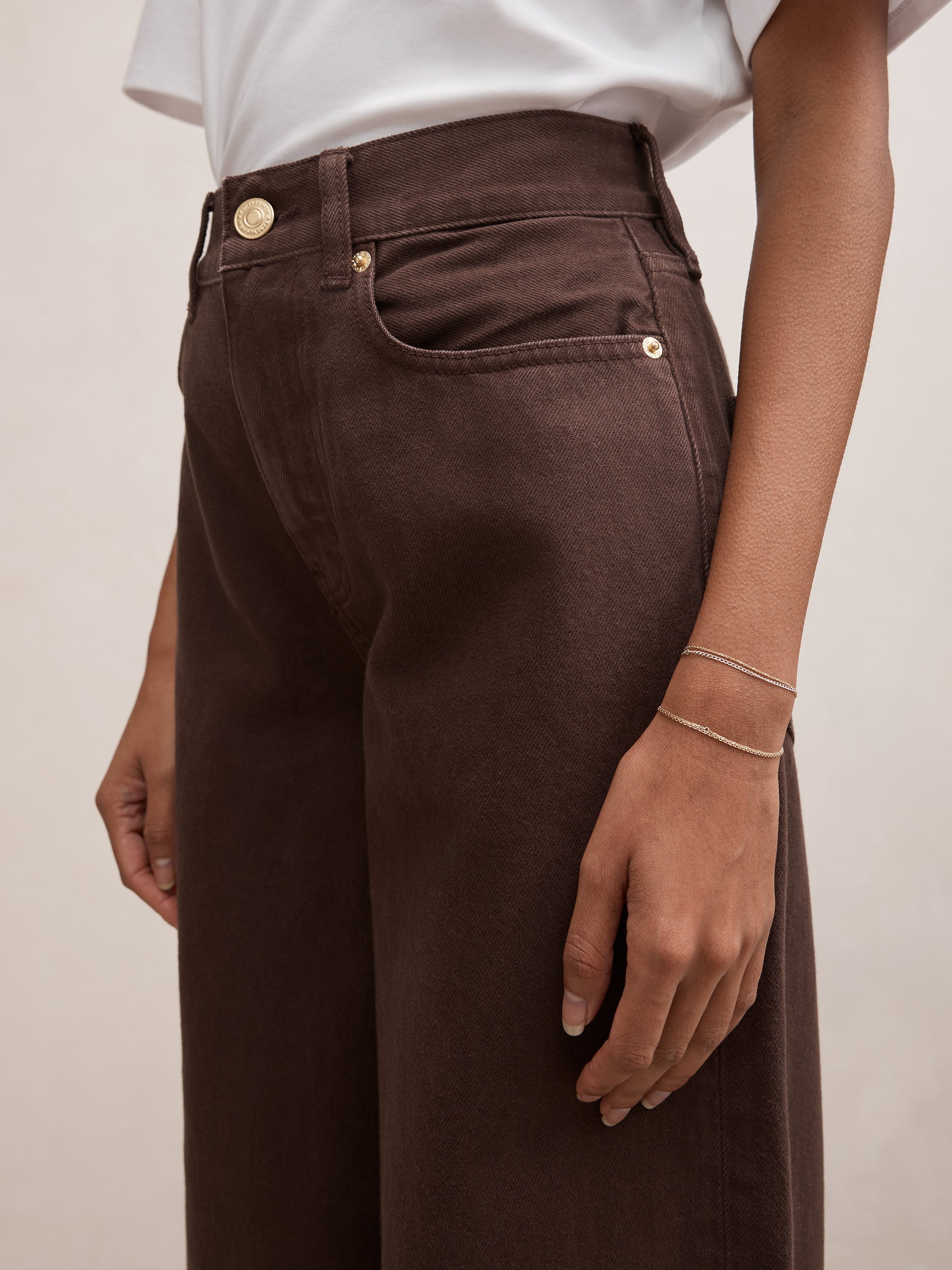 Gia Petite High Rise Wide Leg Jean