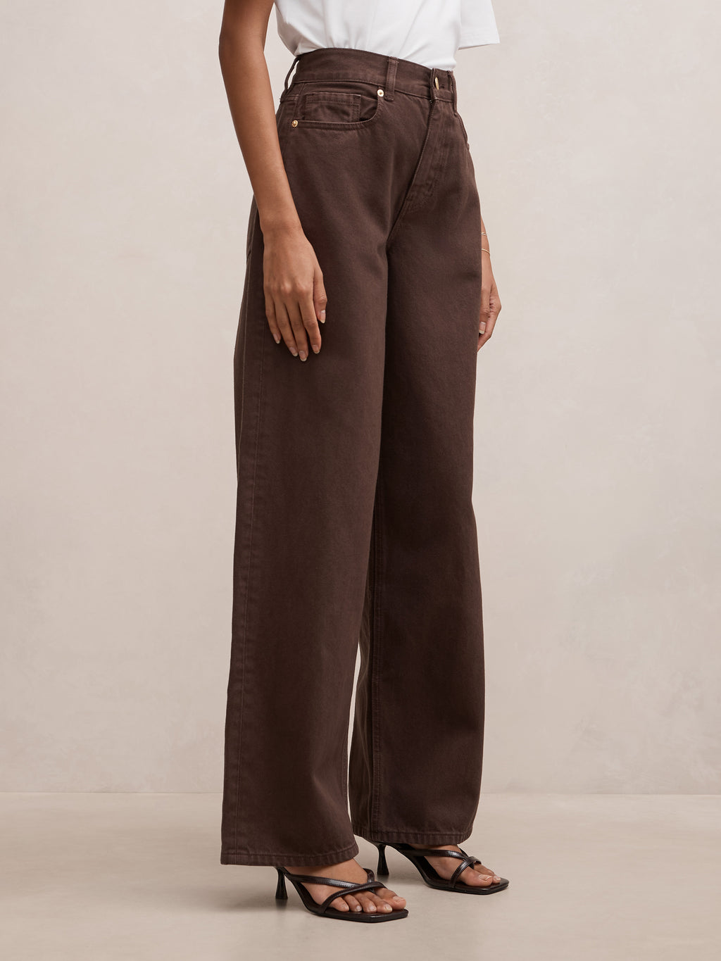 Gia Petite High Rise Wide Leg Jean
