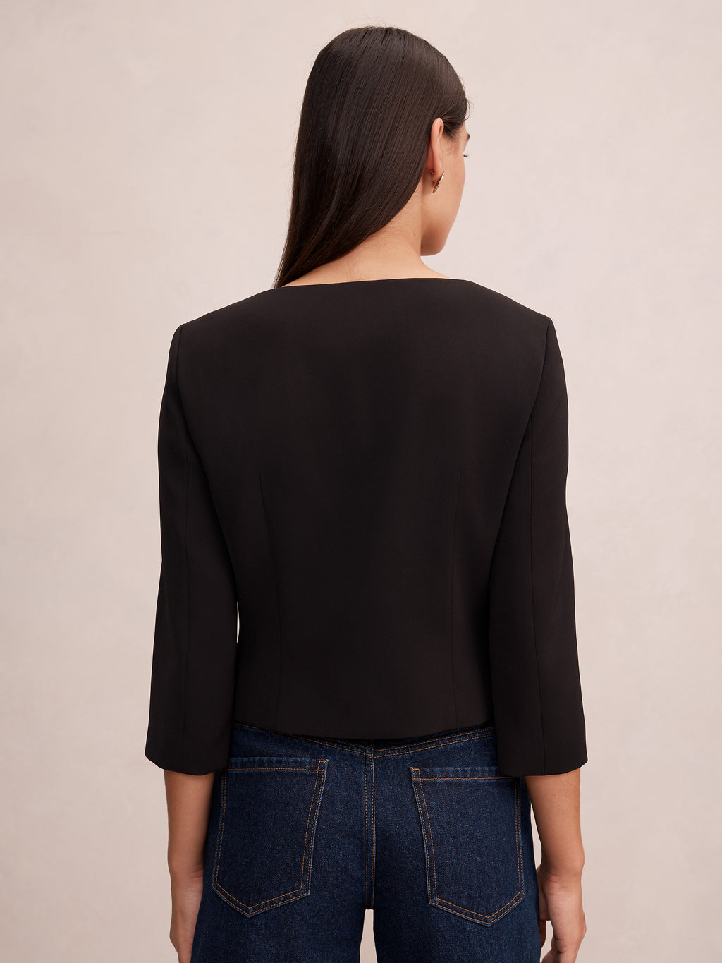 Daphne Structured 3/4 Sleeve Top