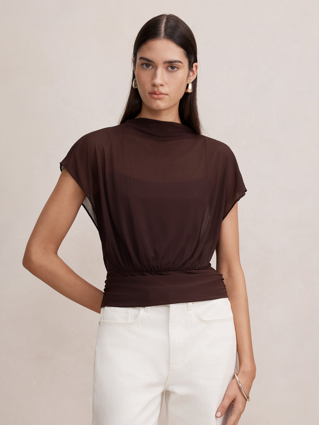 Mattie Mesh Overlay Top