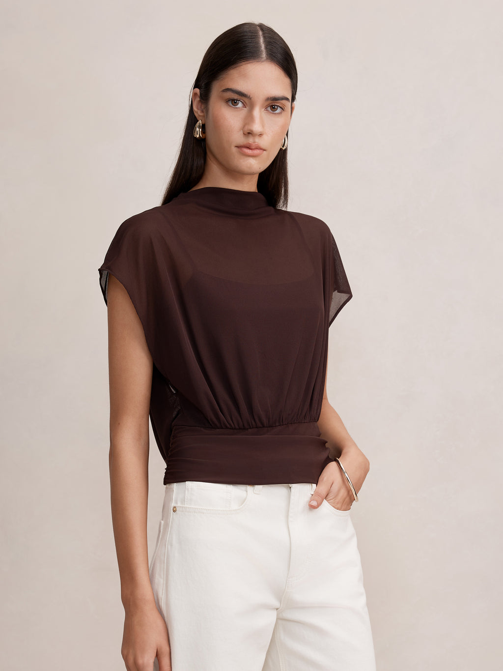 Mattie Mesh Overlay Top