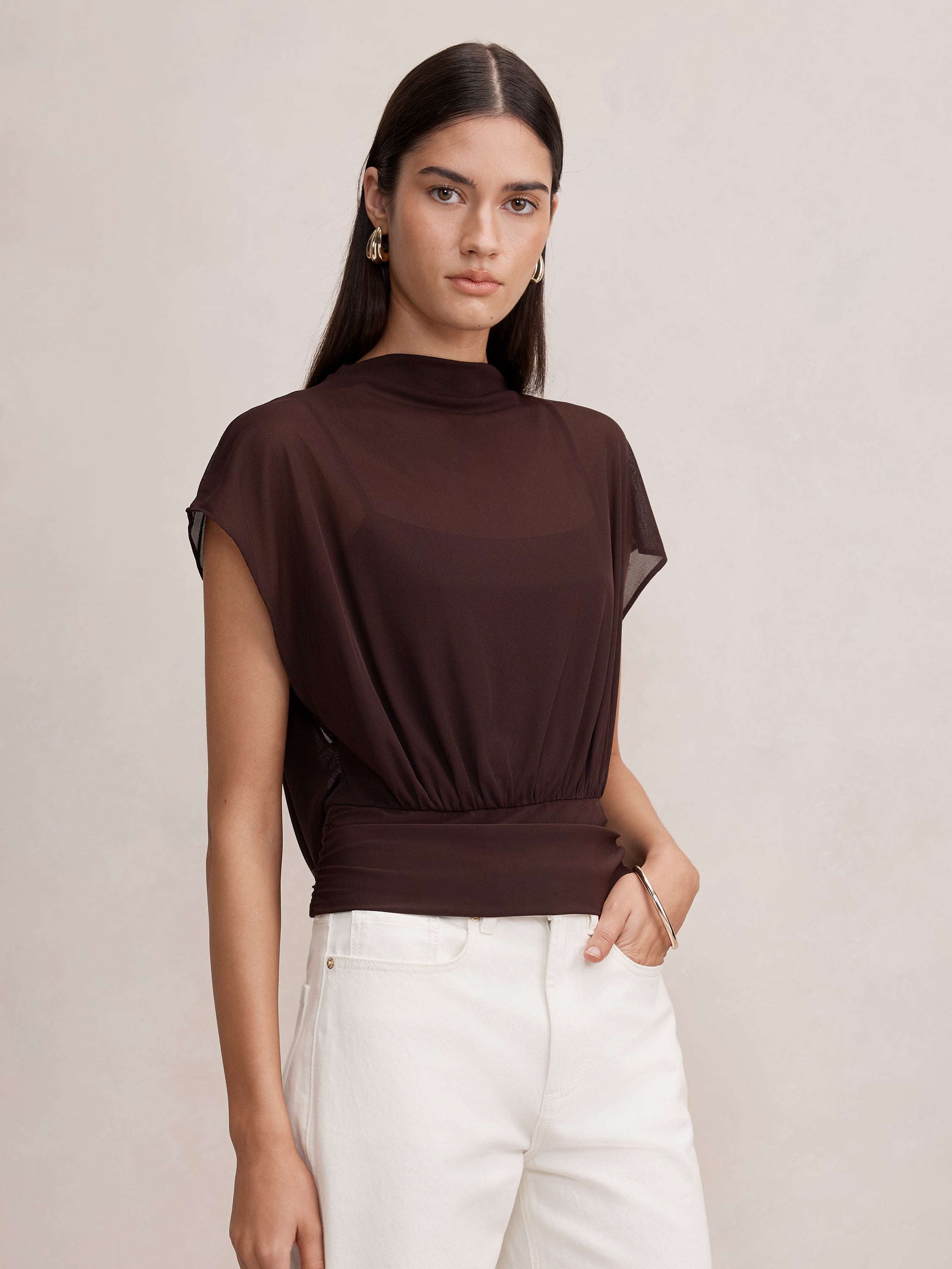Mattie Mesh Overlay Top