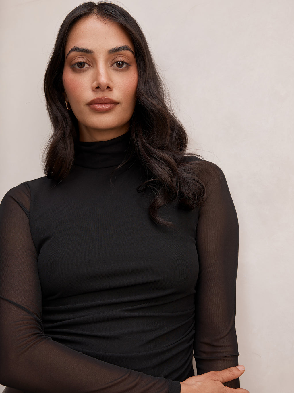 Halston Roll Neck Long Sleeve