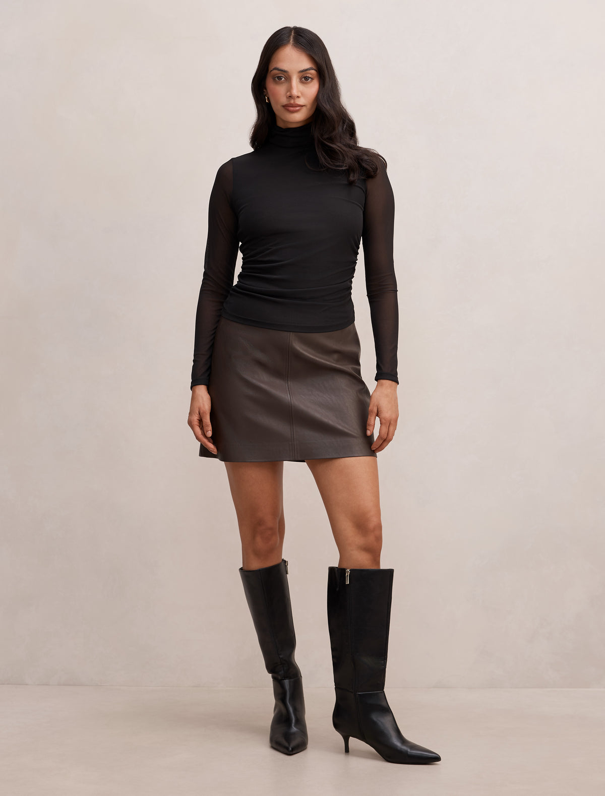 Halston Roll Neck Long Sleeve