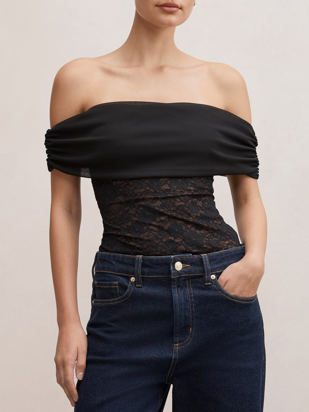 Lily Lace Bardot Top