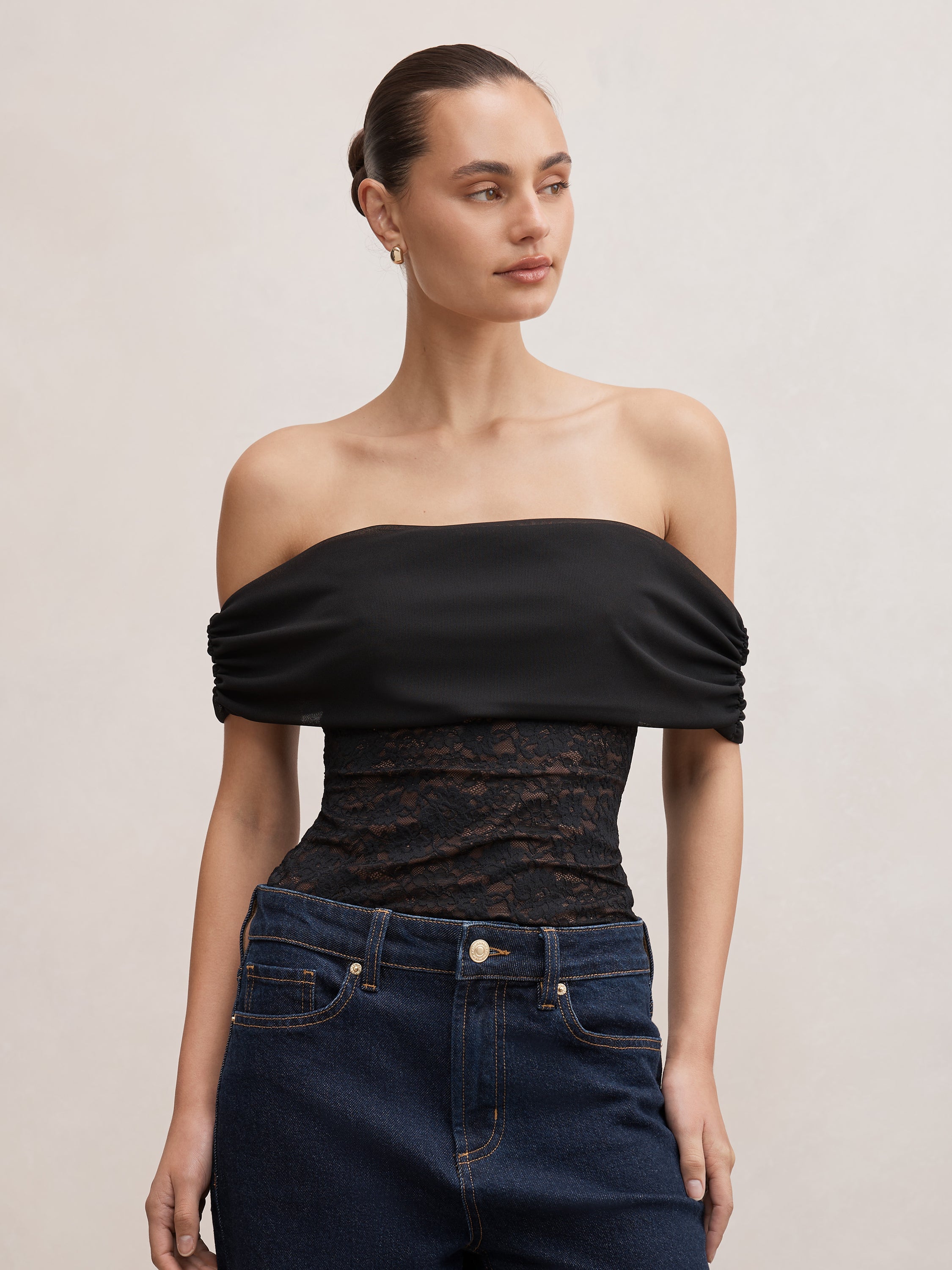 Lily Lace Bardot Top