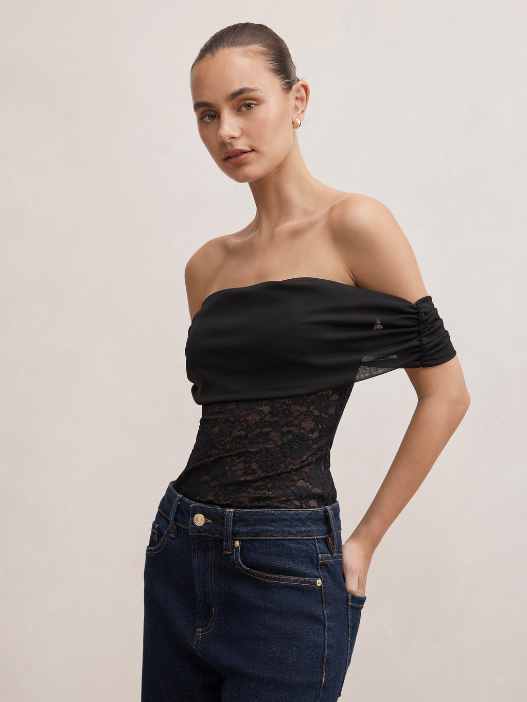 Lily Lace Bardot Top