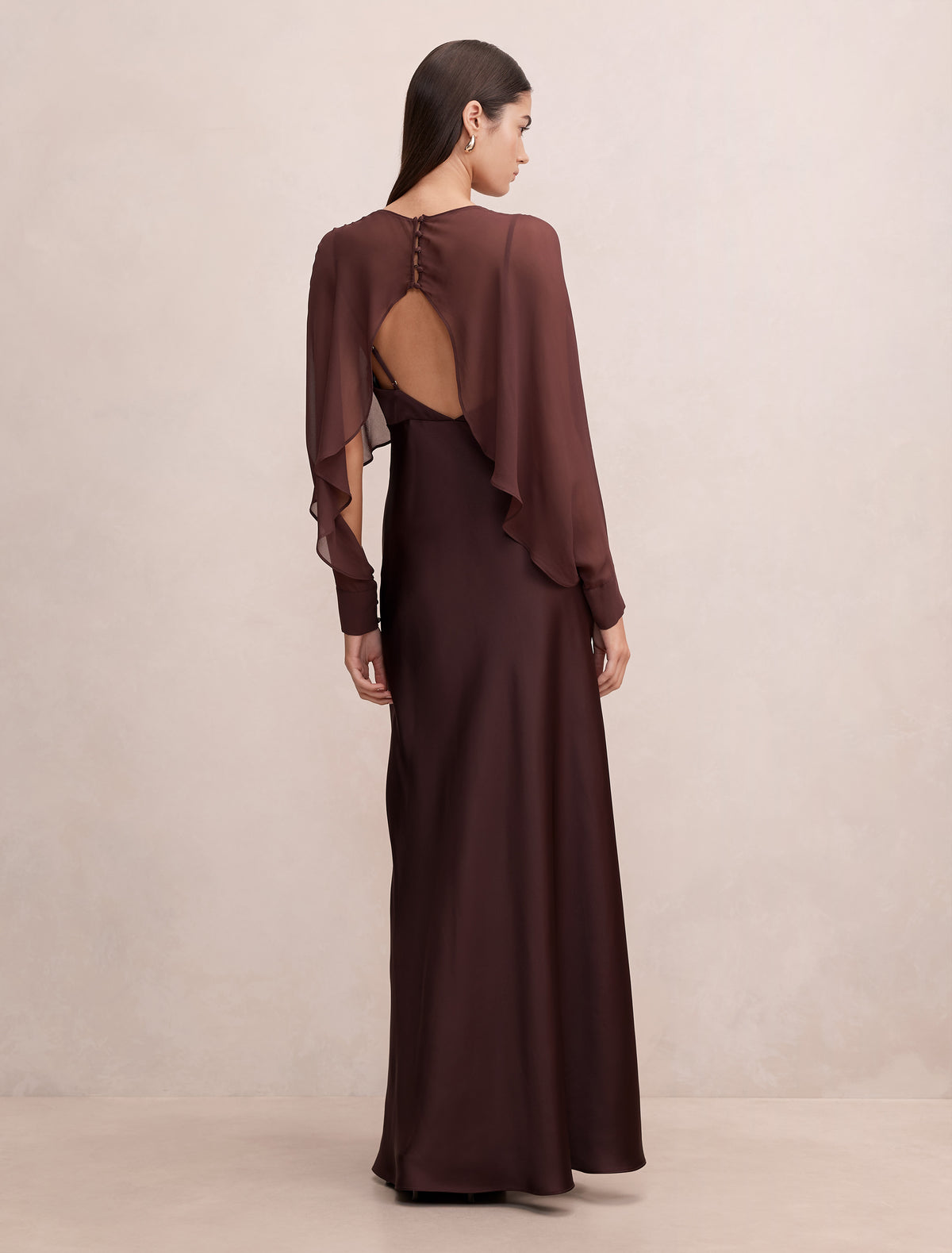 Electra Sleeve Cape Maxi Dress