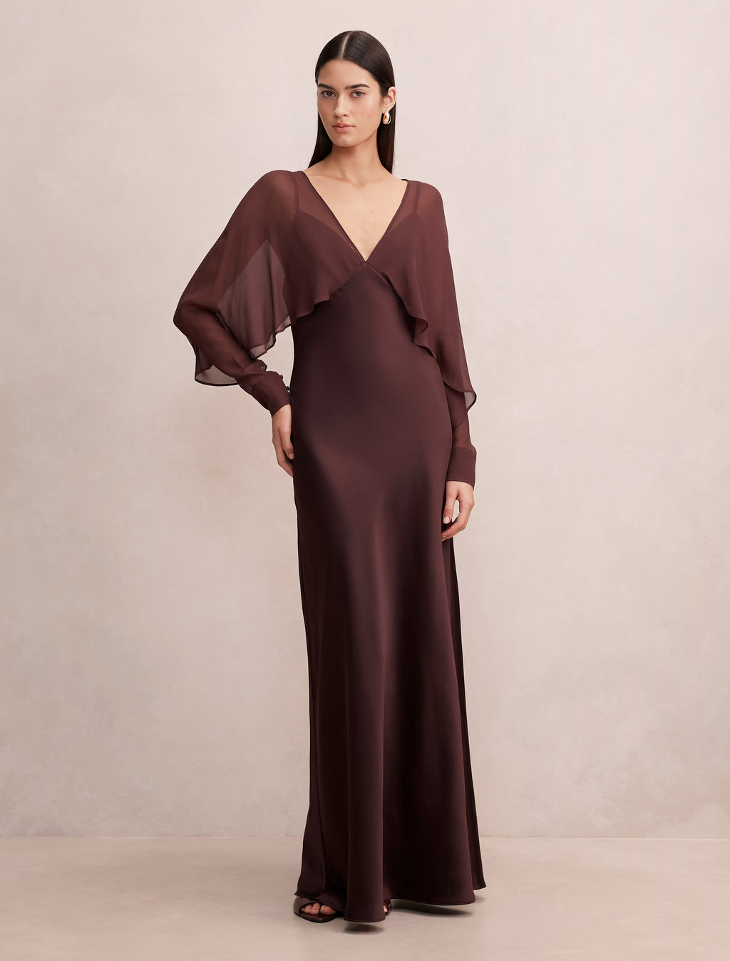 Electra Sleeve Cape Maxi Dress