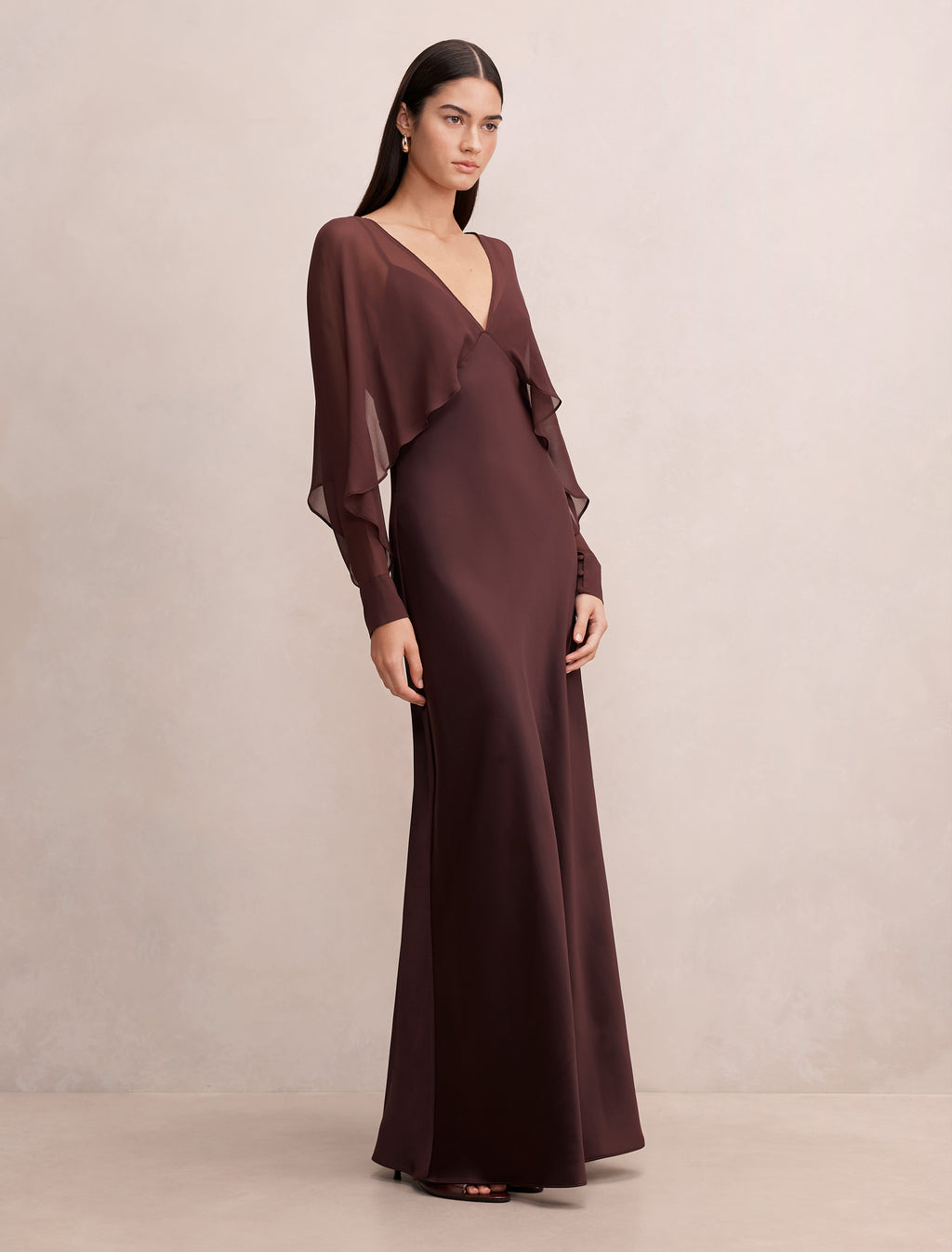 Electra Sleeve Cape Maxi Dress