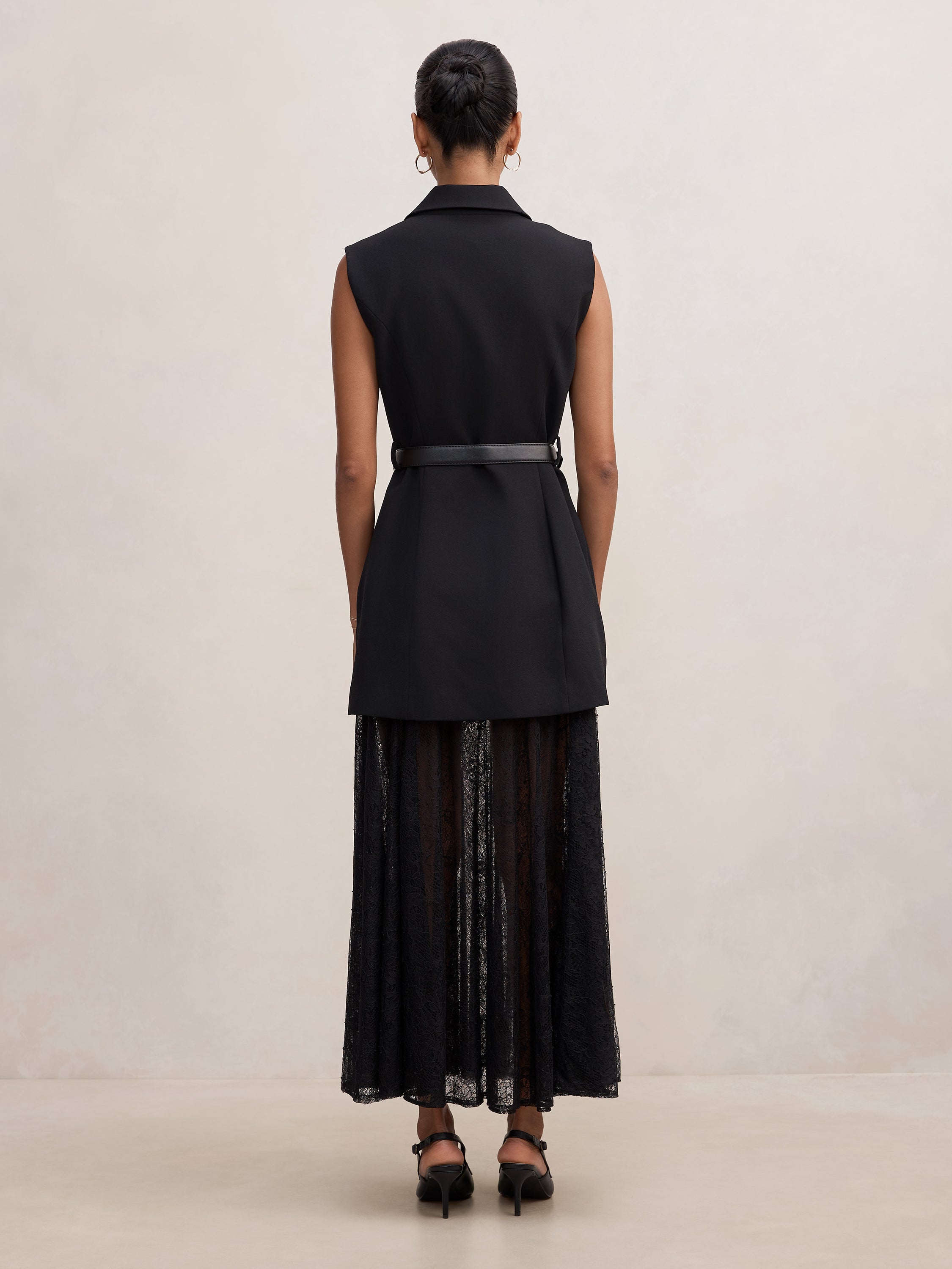 Shanae Petite Lace Sleeveless Dress