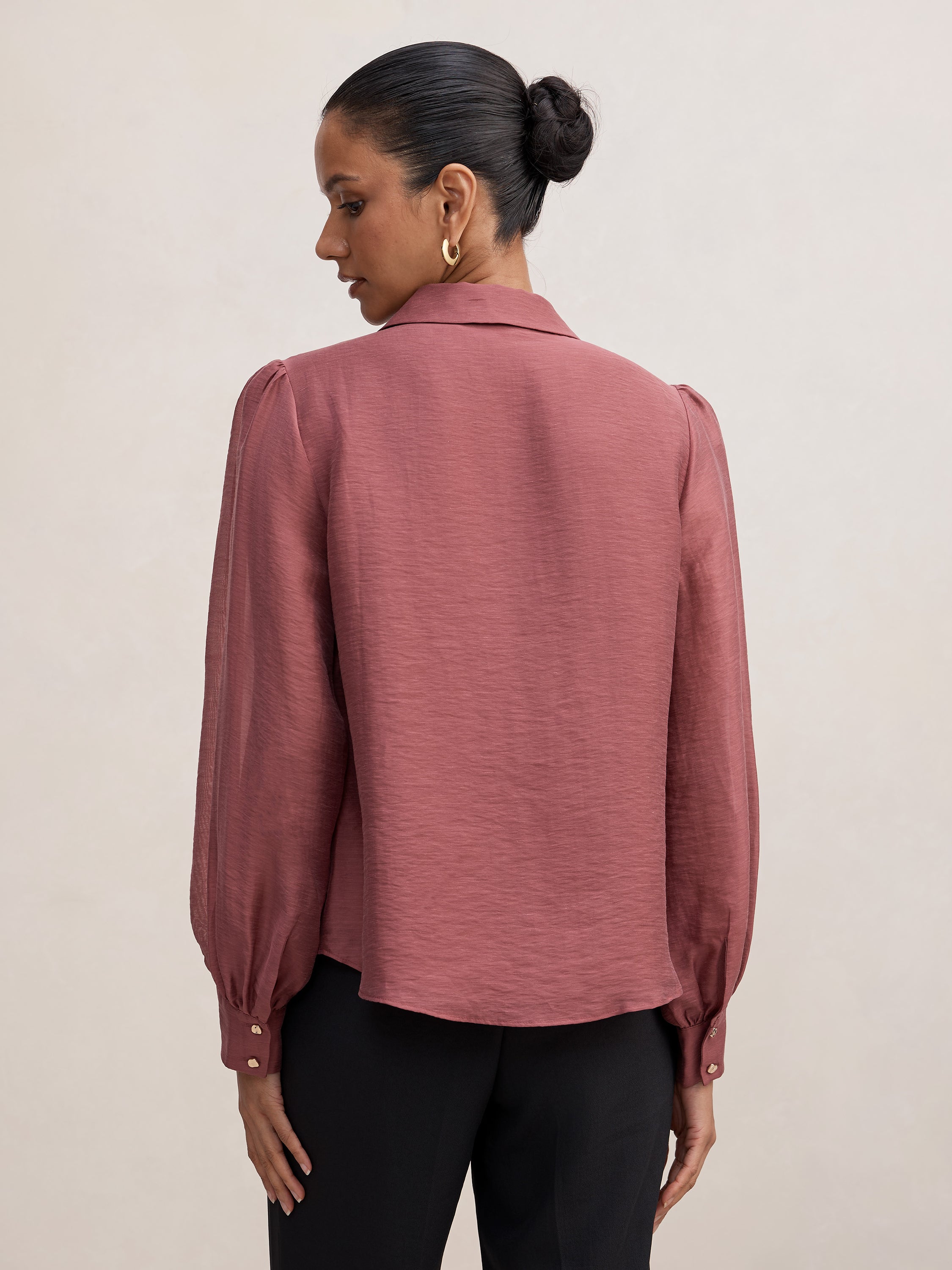Avery Petite Long Sleeve Blouse