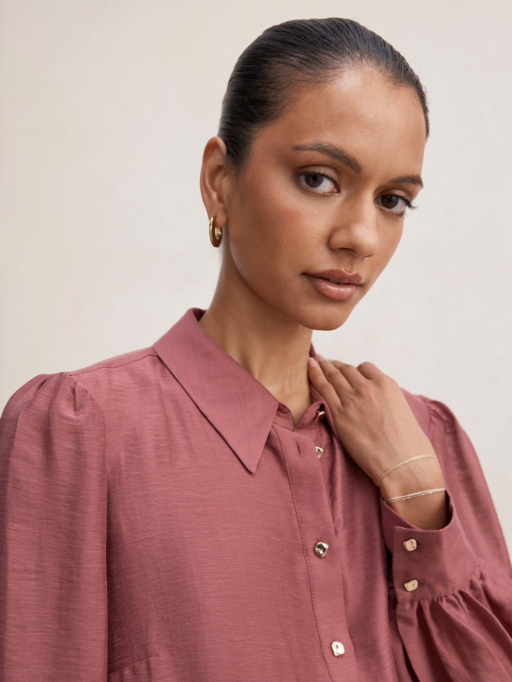 Avery Petite Long Sleeve Blouse