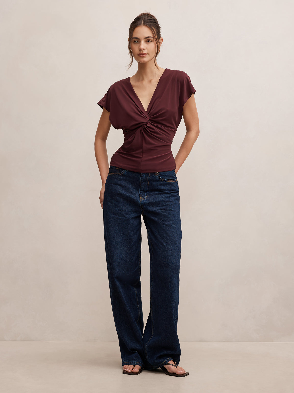 Thea Twist Batwing Top