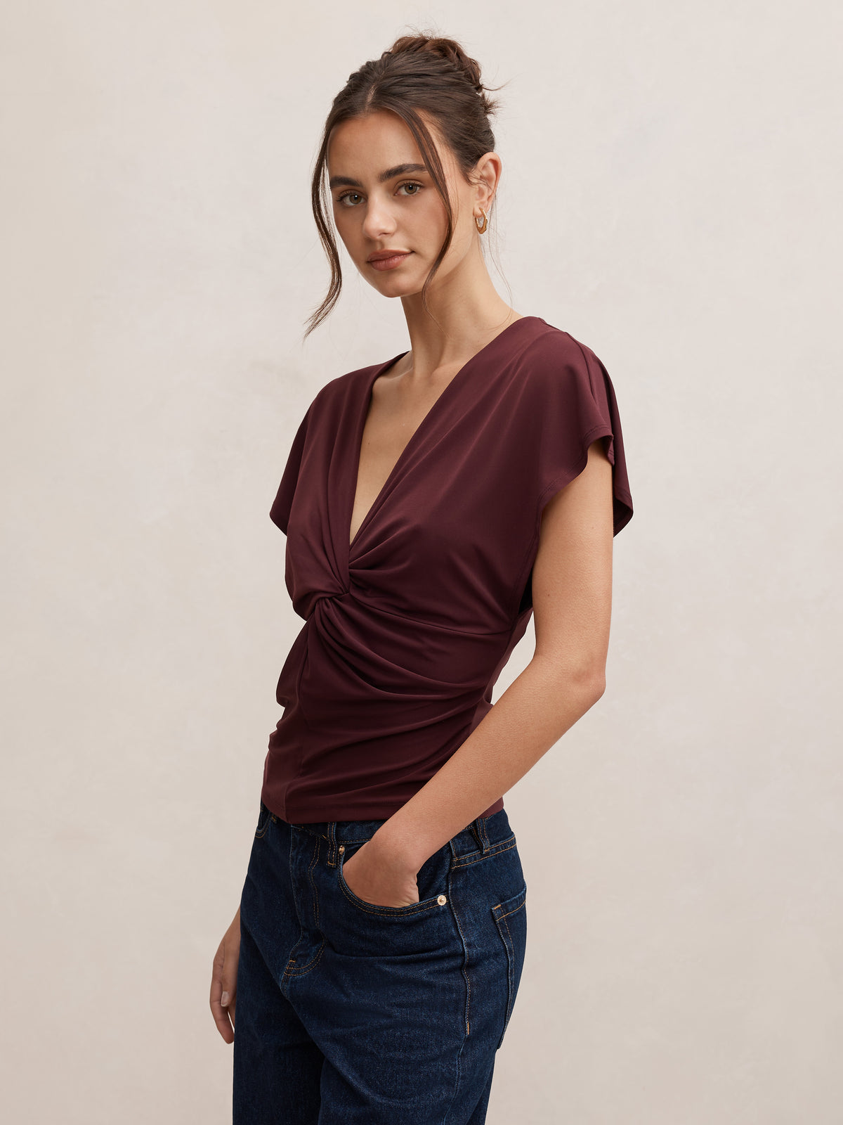 Thea Twist Batwing Top