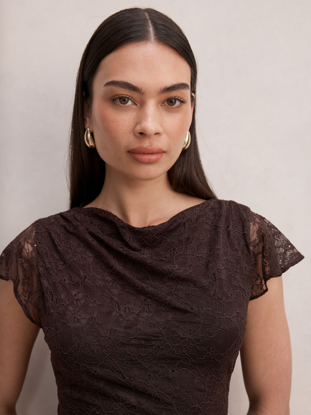 Hyacinth Lace Flutter Sleeve