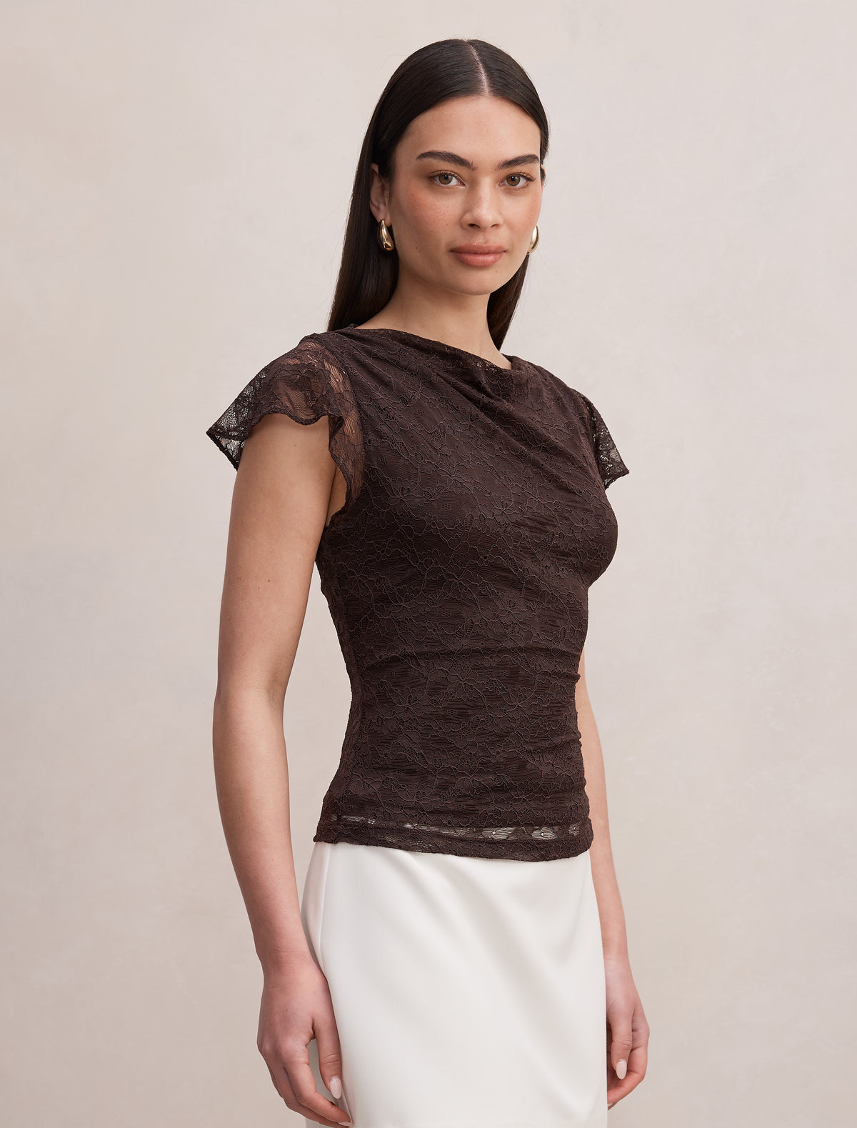 Hyacinth Lace Flutter Sleeve