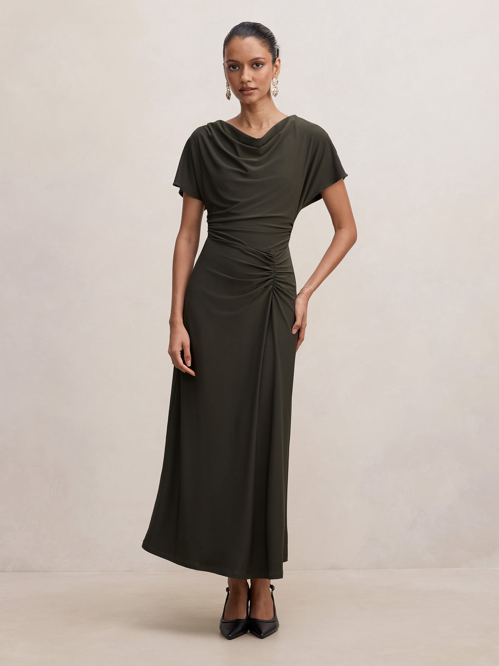 Tahnee Petite Ruched Waist Midi