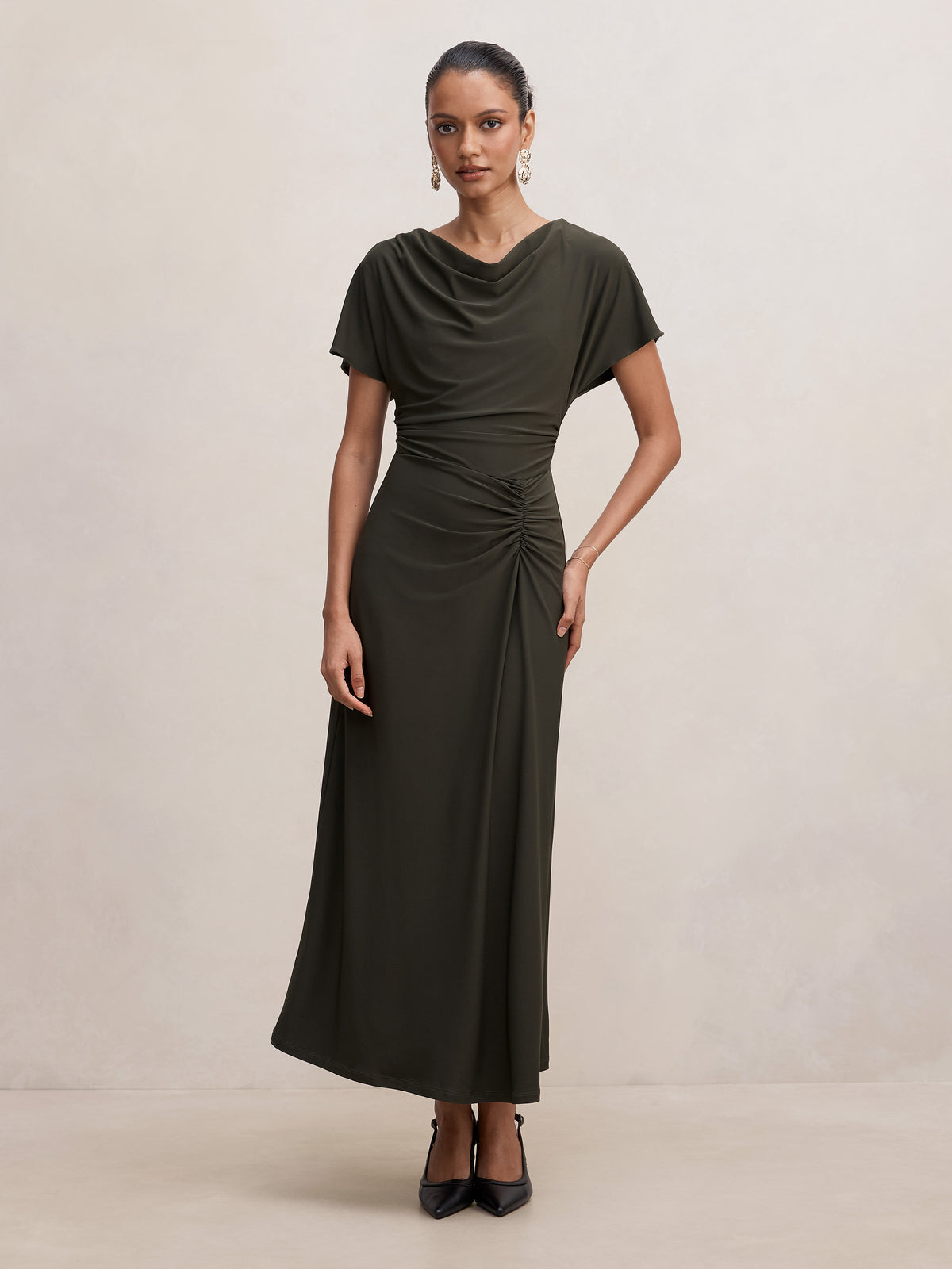 Tahnee Petite Ruched Waist Midi