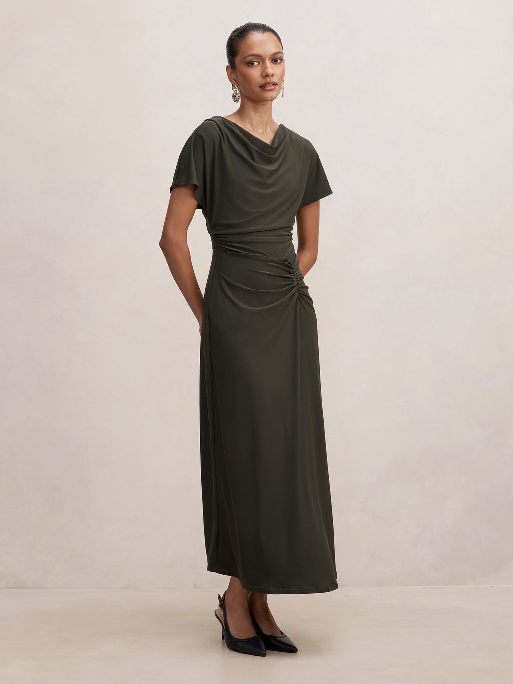 Tahnee Petite Ruched Waist Midi