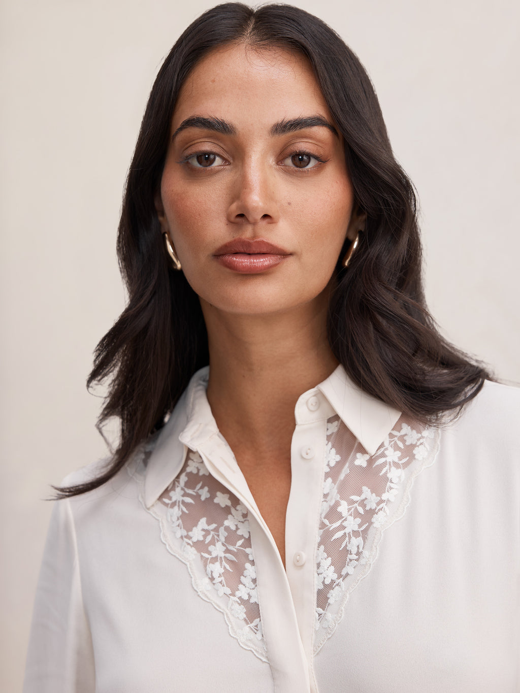 Hannah Lace Trim Shirt