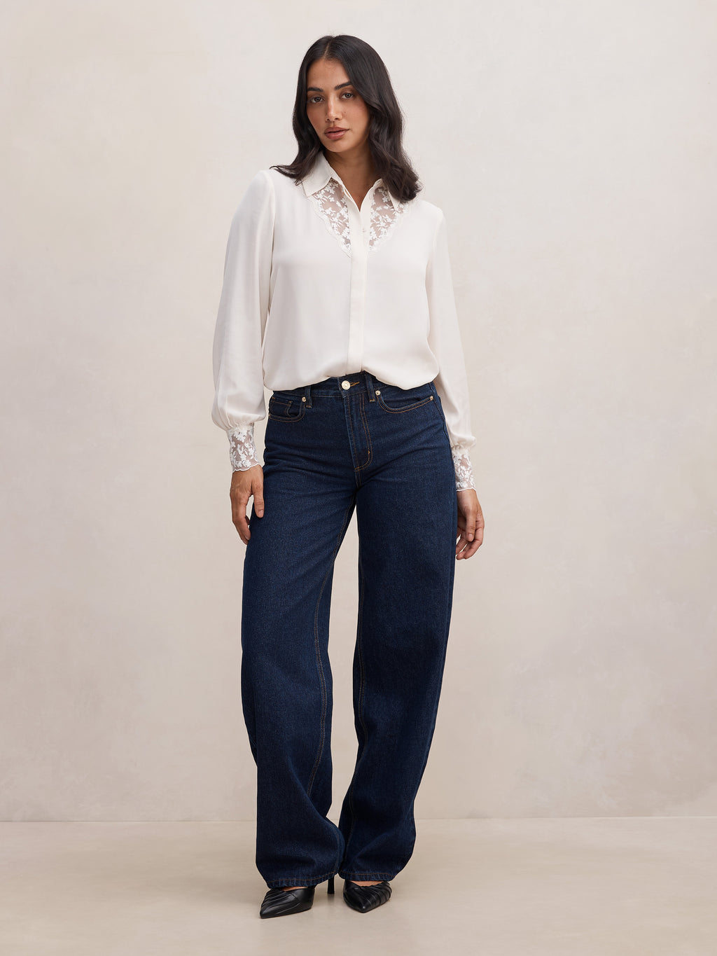 Hannah Lace Trim Shirt