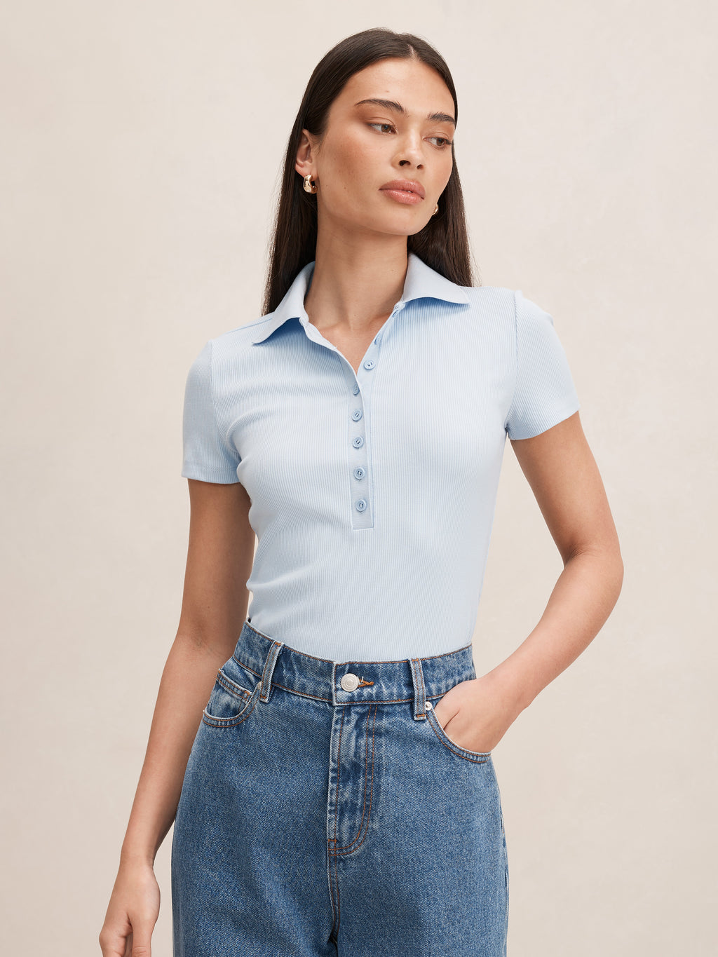 Aaliyah Ribbed Polo