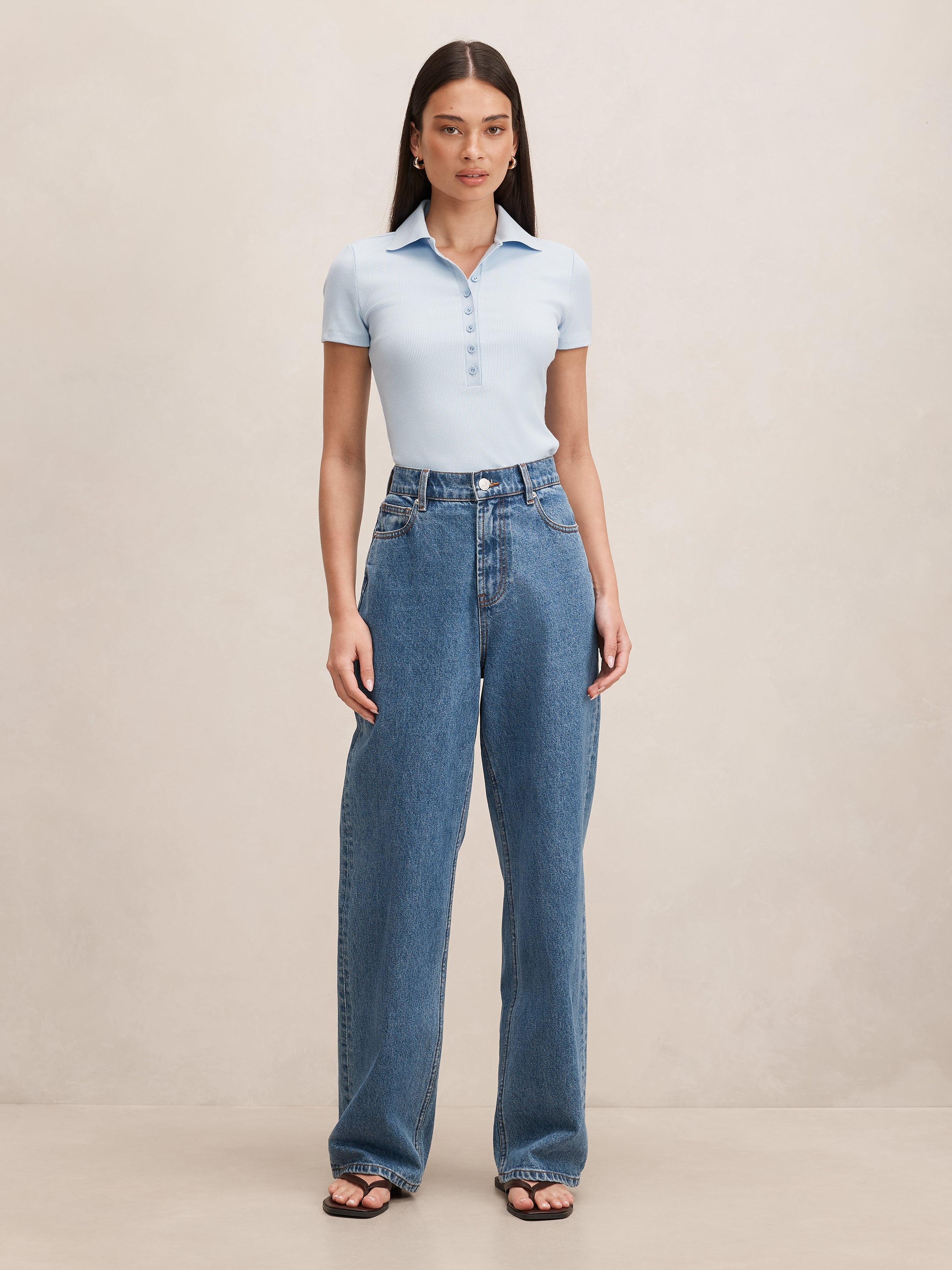 Aaliyah Ribbed Polo
