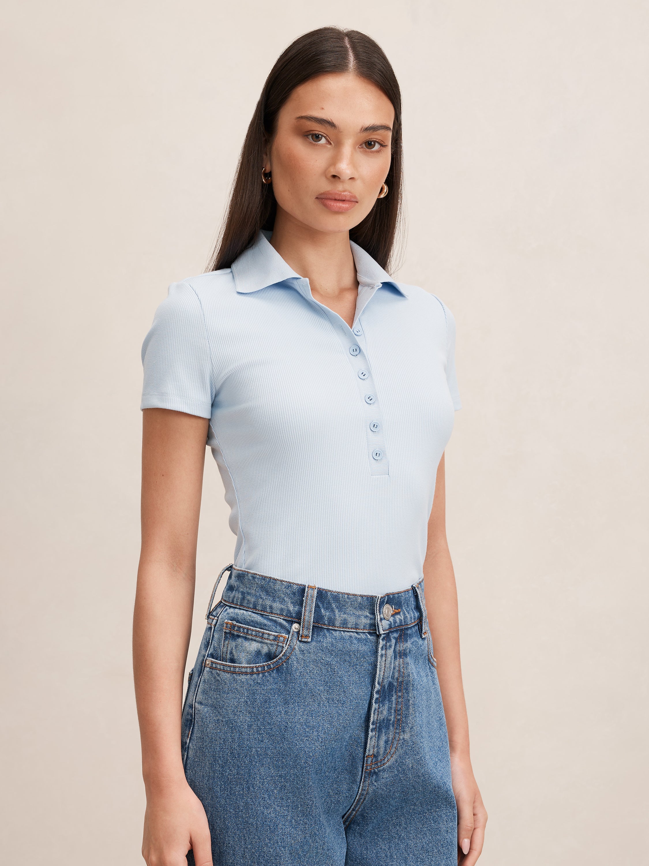 Aaliyah Ribbed Polo