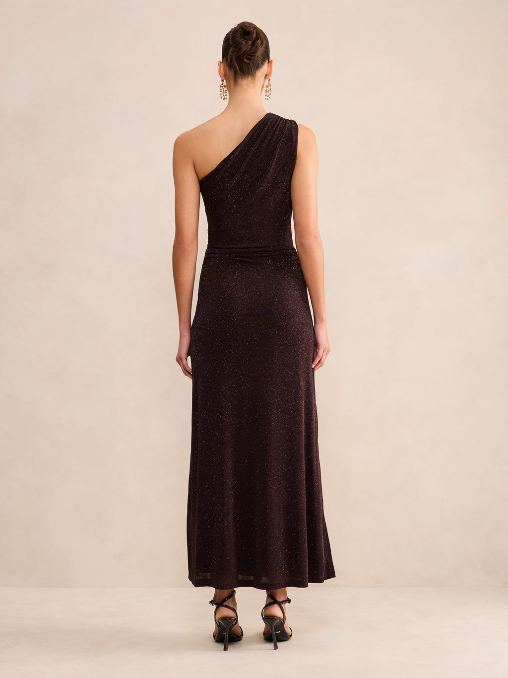Harley One Shoulder Glitter Maxi