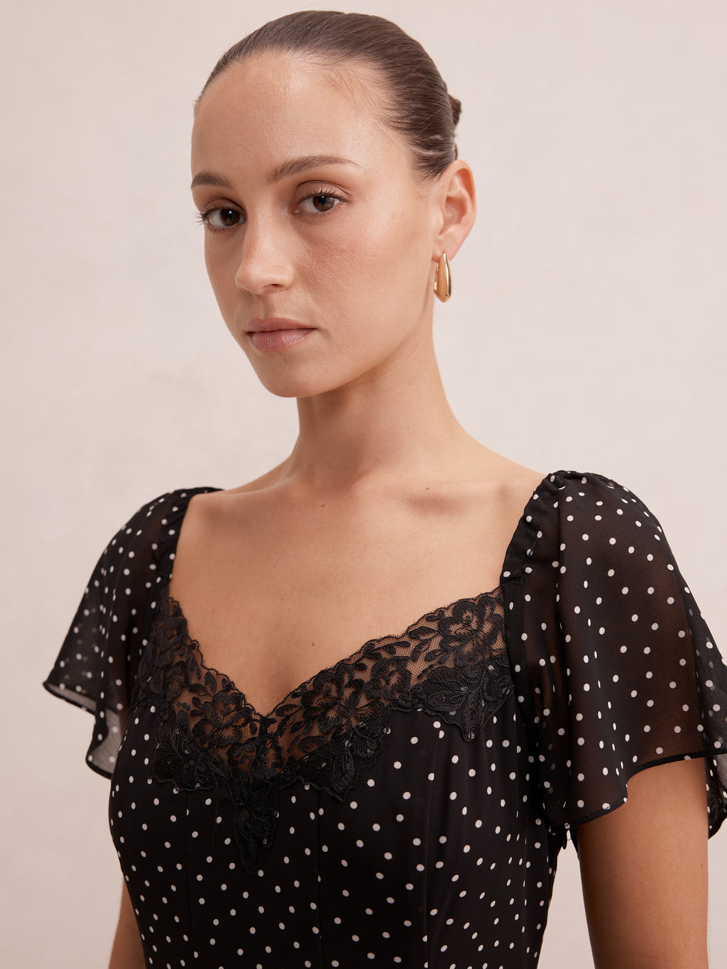 Nia Petite Lace Trim Midi
