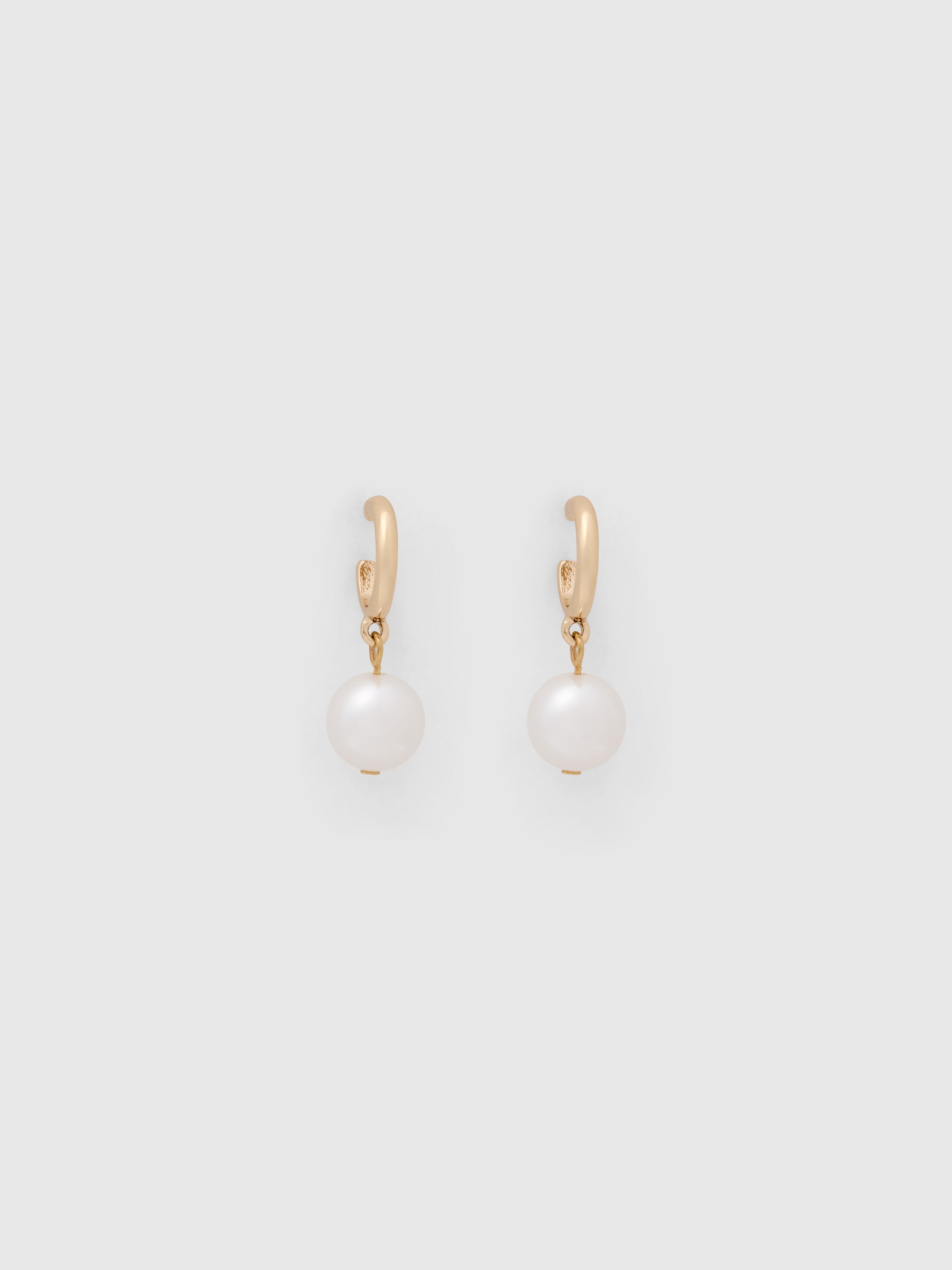 Hinda Small Hoop Pearl Earring