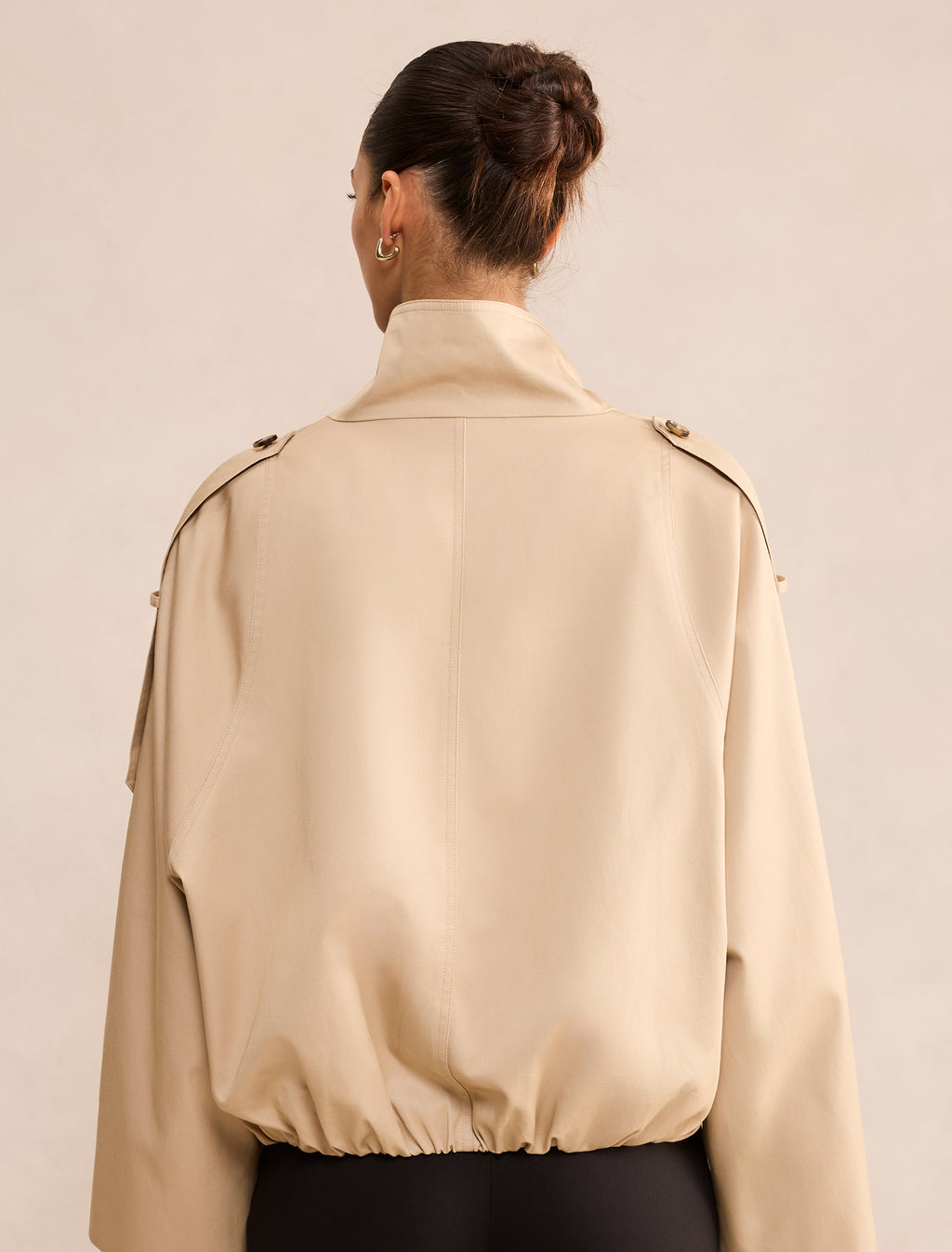 Billie Funnel Neck Short Trench