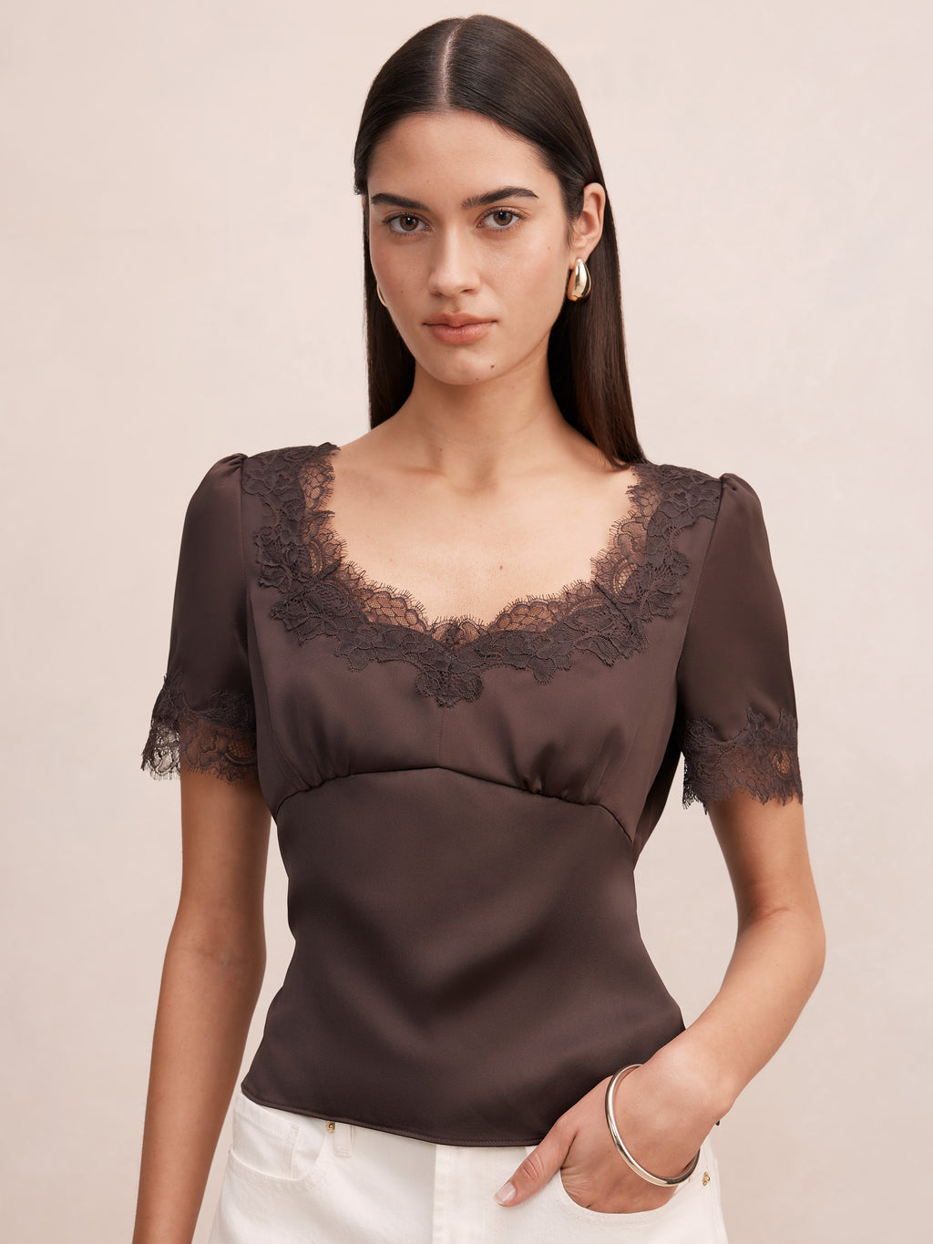 Juliette Lace Trim Top