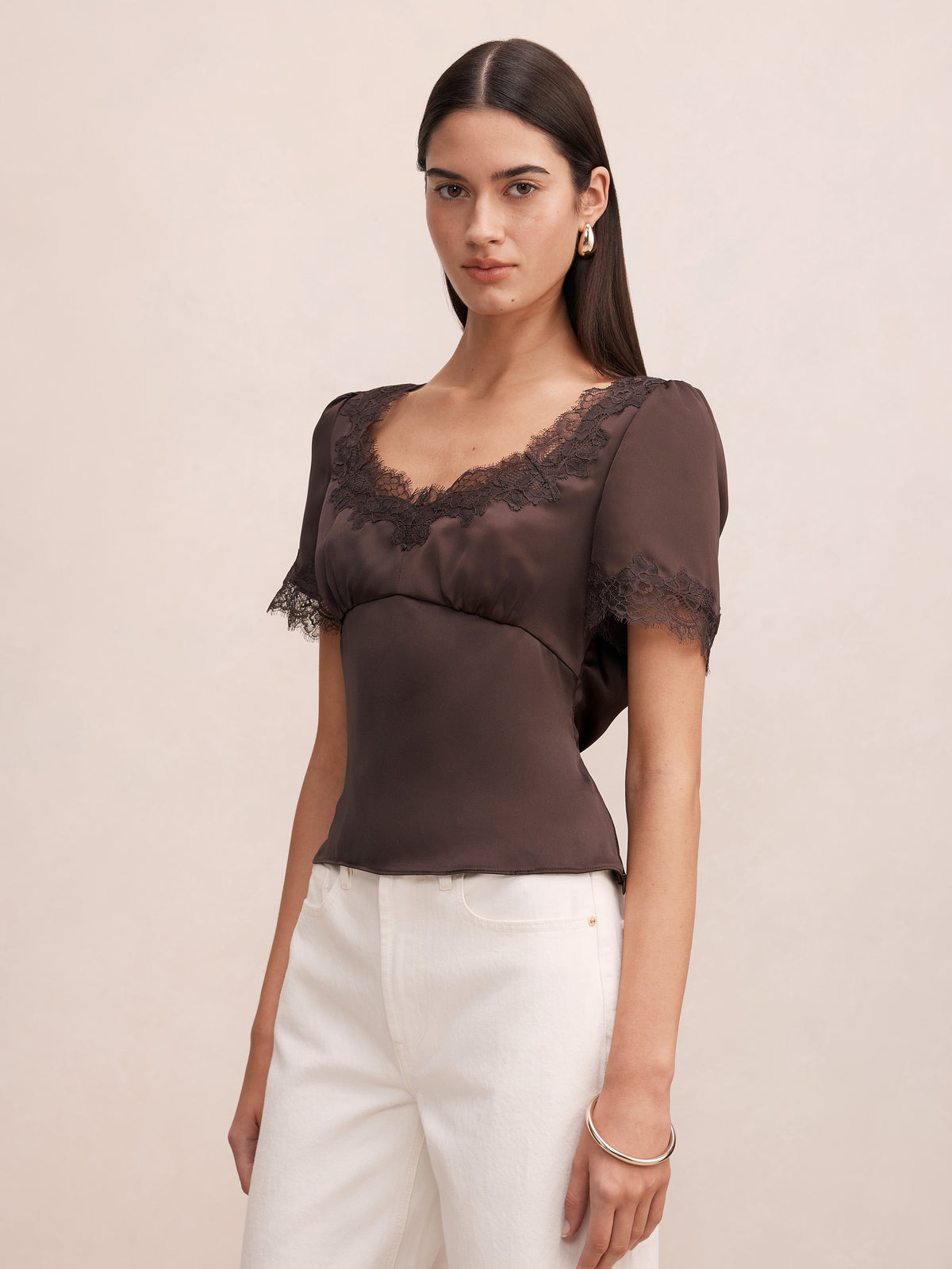Juliette Lace Trim Top