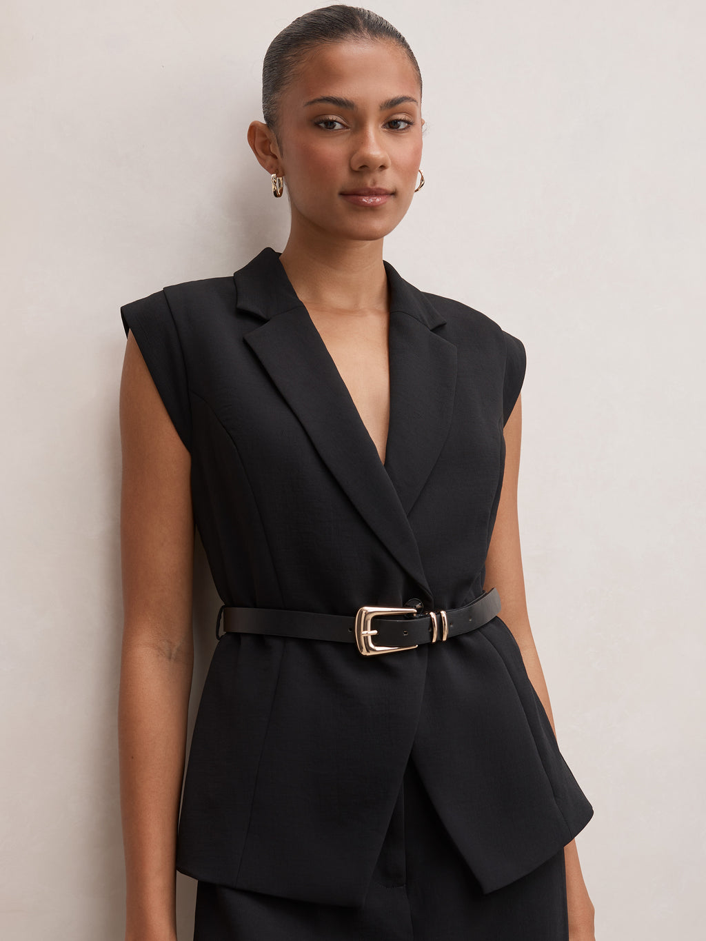 Ayla Tailored Belted Jumpsuit