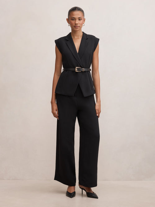 Ayla Tailored Belted Jumpsuit