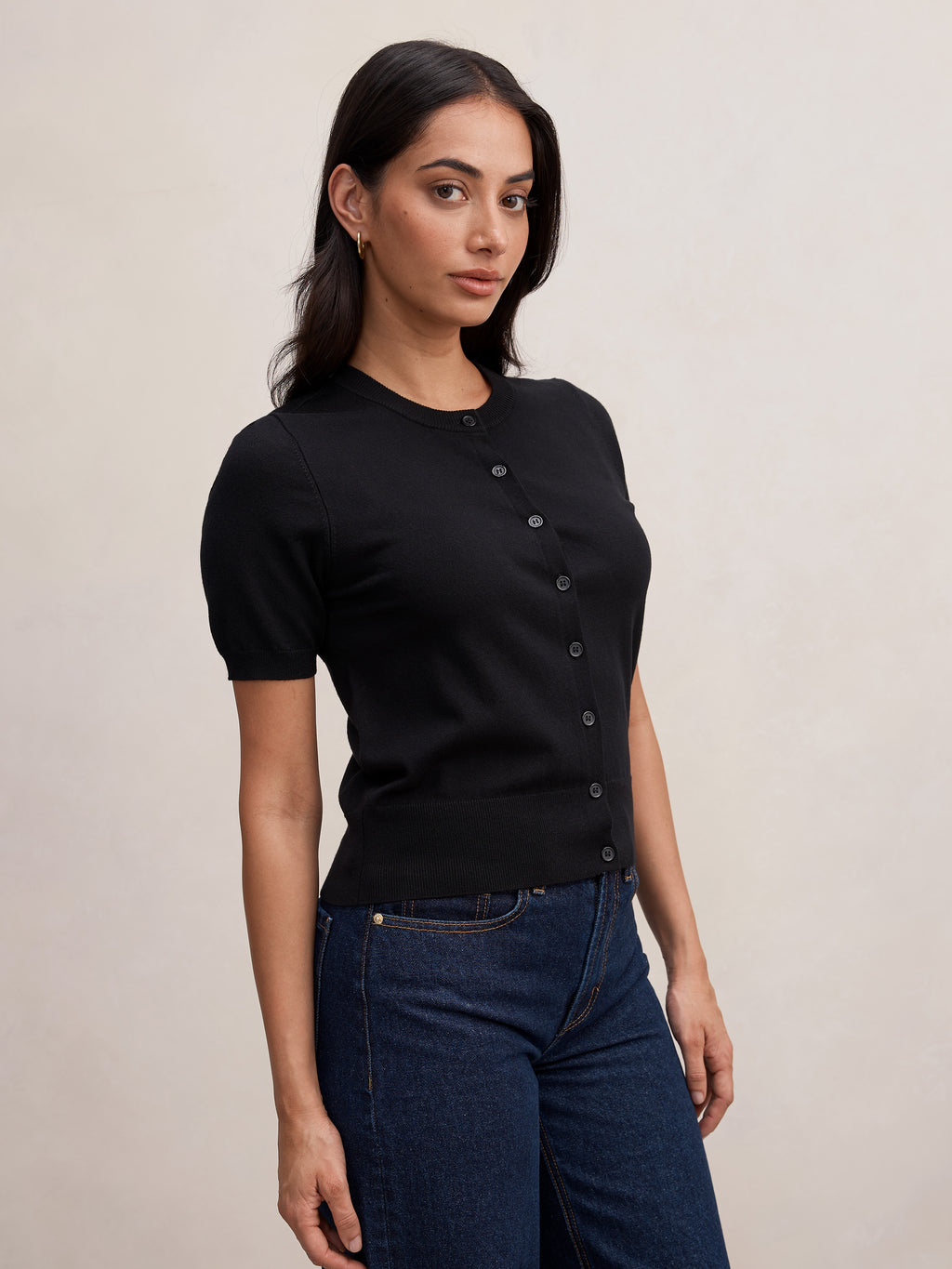 Maisie Button Through Knit Tee