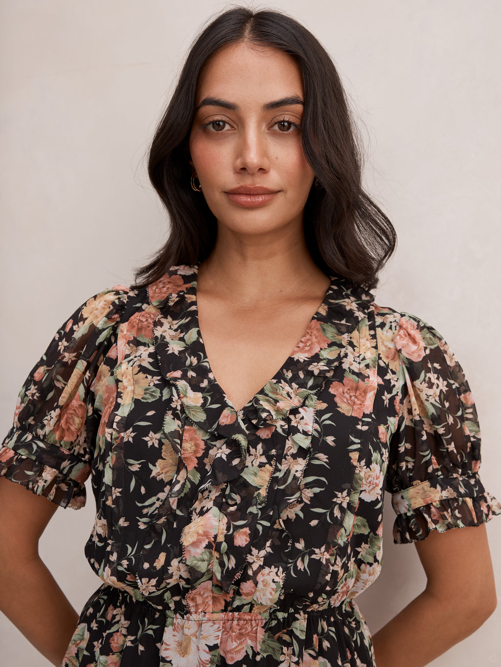 Claire Ruffle Mini Dress