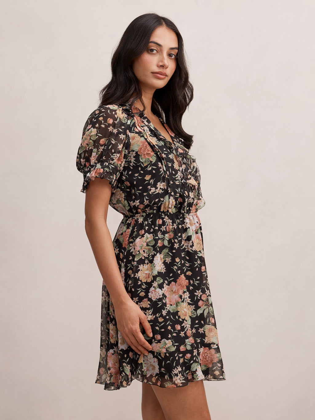 Claire Ruffle Mini Dress
