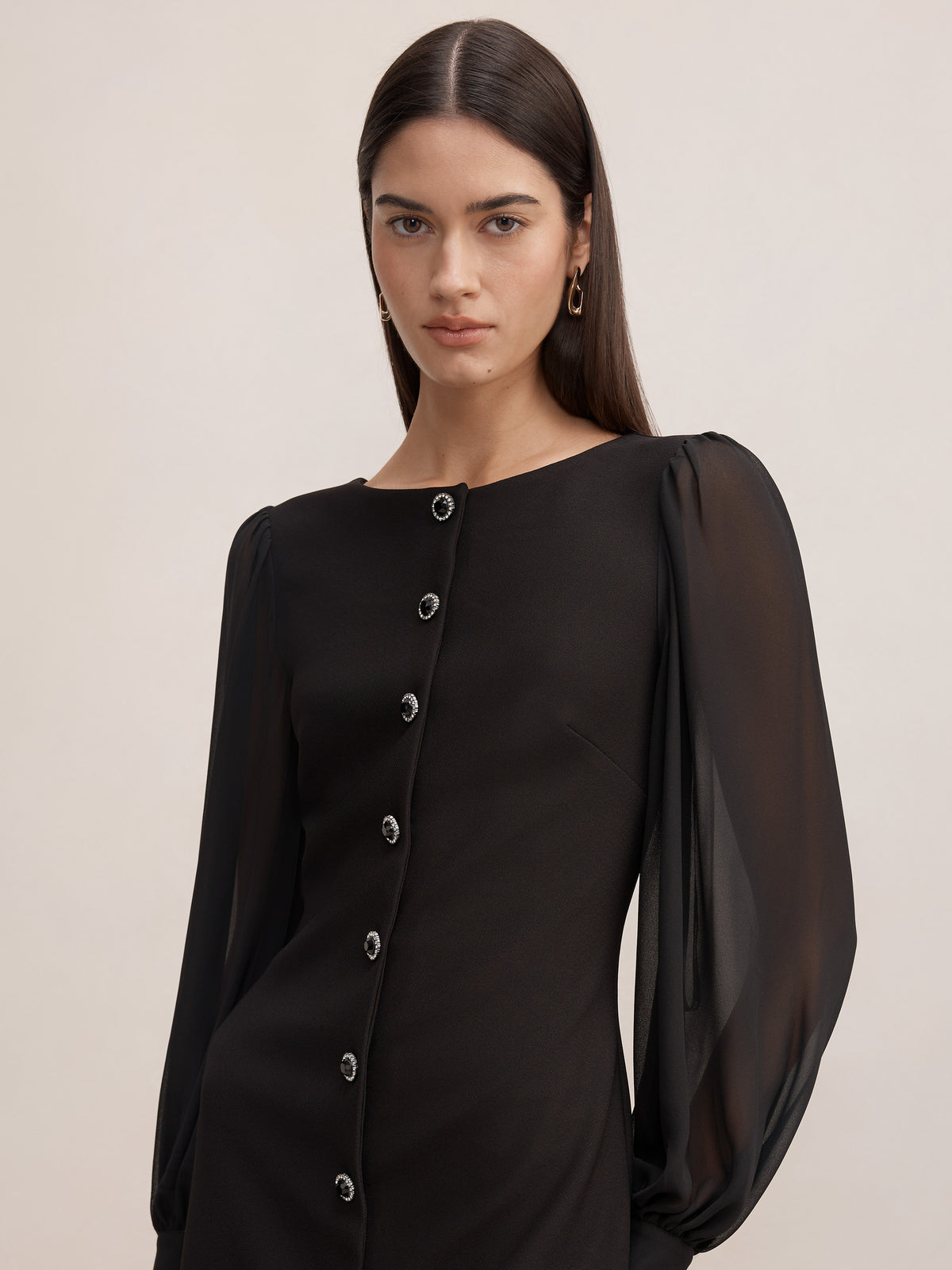 Twiggy Long Sleeve Button Mini