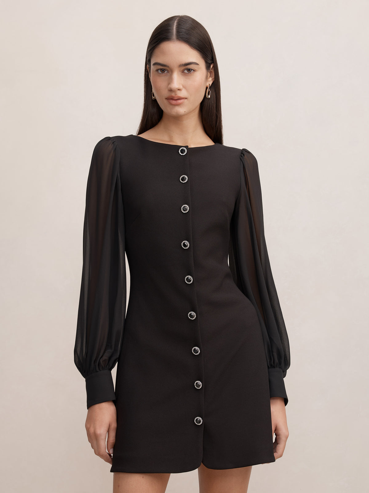 Twiggy Long Sleeve Button Mini