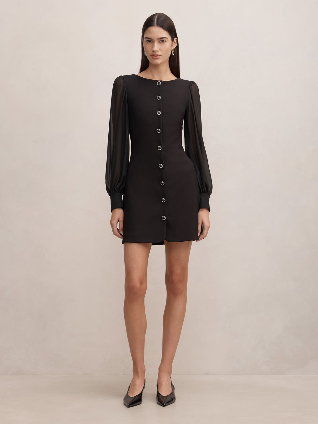 Twiggy Long Sleeve Button Mini