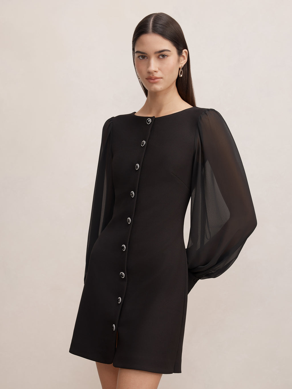 Twiggy Long Sleeve Button Mini