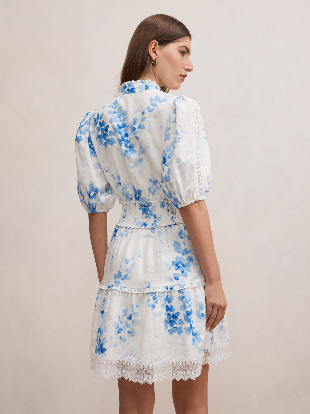 Camille Lace Trim Skater Mini