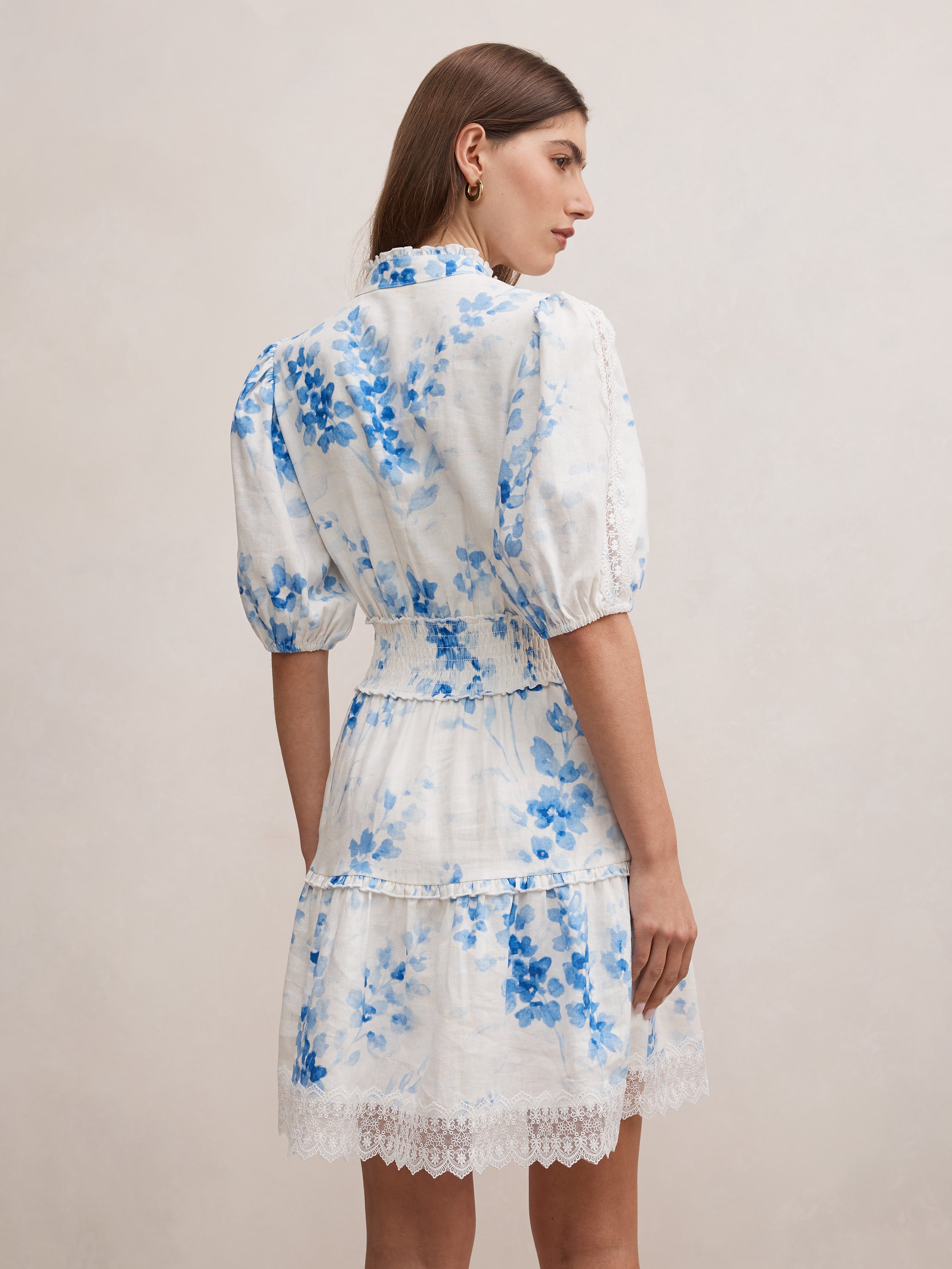 Camille Lace Trim Skater Mini