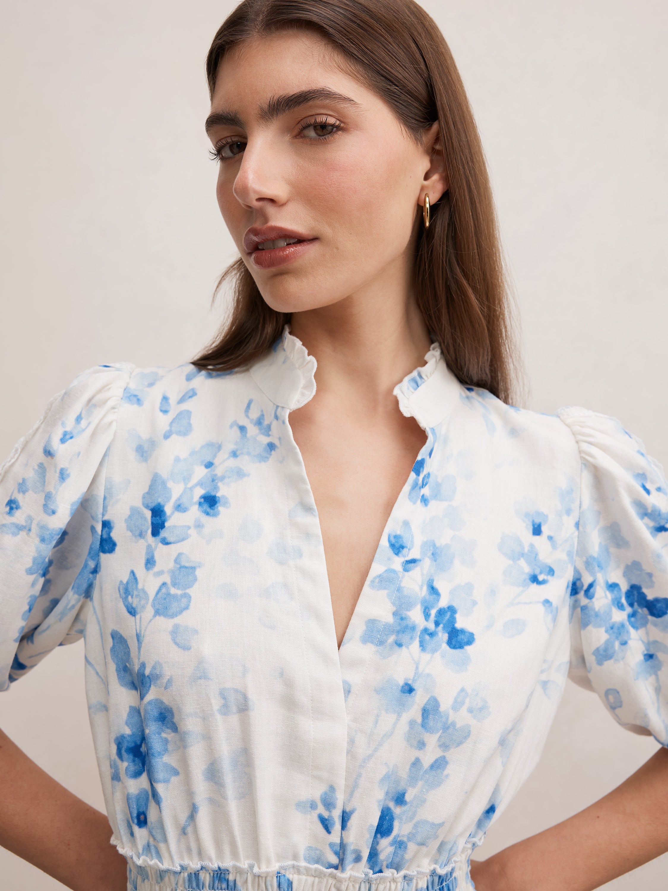 Camille Lace Trim Skater Mini